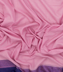 Baby Pink Woven Bengal Cotton Saree With Contrast Border-BG1739