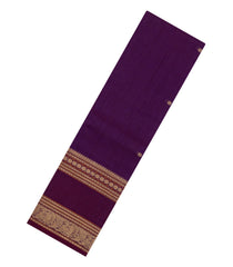 Purple Handloom Kanchi Cotton Saree With Kamalam Buttas-KC1617