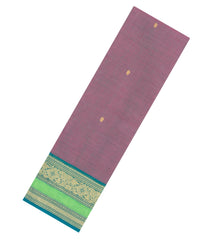 Lilac Woven Chettinad Cotton Saree With Buttas & Contrast Border-CN1923