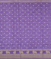 Lavender Printed Art Dola Silk Saree With Stripes & Printed Pallu-BL5760