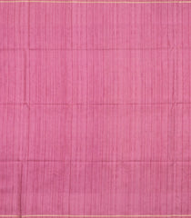 Light Peach Printed Synthetic Dupion Saree With Checks & Contrast Border-BL6048