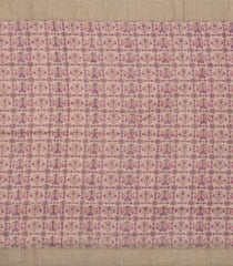 Peach Printed Synthetic Dupion Saree With Stripes-BL6064