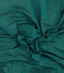 Sea Green Handloom Kanchi Cotton Saree With Checks-KC1788
