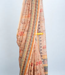 Beige Woven Art Kota Silk Saree With Printed Floral Motifs-BL3751