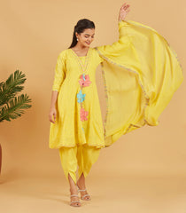 Sunshine Yellow Short Kurta Set