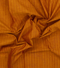 Oil Mustard Woven Chettinad Cotton Saree With Zari Stripes-CN1935