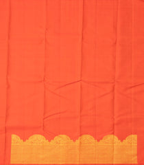 Orange Handloom Kanchipuram Silk Saree With Gandaberunda Buttas-KA12704