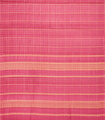 Peach Woven Tussar Silk Saree With Checks-TU3433