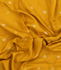 Mustard Woven Blended Viscose Saree With Zari Checks & Buttas -BL5590