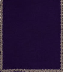 Purple Synthetics Moss Crush Saree With Velvet Border -BL5463