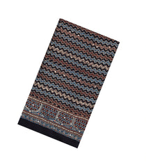 Black Printed Modal Silk Saree With Sequin Motifs-PS0748