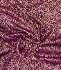 Magenta Woven Mysore Silk Saree With Bird Vine Motifs-MS3246