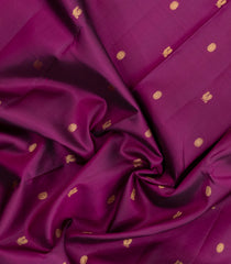 Magenta Handloom Kanchipuram Silk Saree With Zari Buttas-KA15250