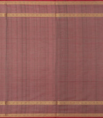 Maroon Handloom Silk Cotton Saree With Checks-SC4298