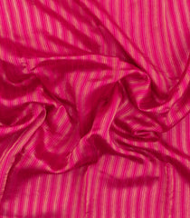 Magenta Woven Raw silk Saree With Stripes & Contrast Border-KS1137