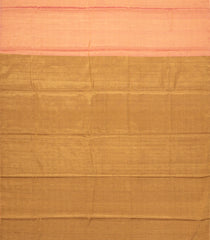 Peach & Gold Handloom Chanderi Partly Tissue Cotton Saree-CC1329
