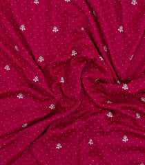 Pink Synthetic Vichitra Zari Embroidery With Stone Work-BL5468