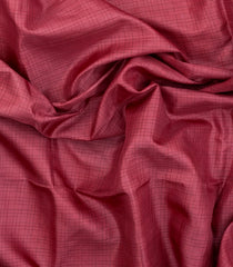 Dark Peach Woven Tussar Silk Saree With Checks-TU3337