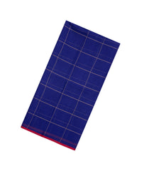 Dark Blue Woven Kota Silk Saree With Zari Checks-KO1054
