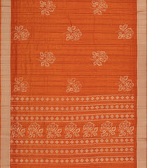 Orange Woven Synthetics Dola Silk Saree With Zari Border-BL5257
