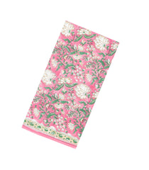 Baby Pink Printed Jaipur Cotton Saree With Floral Motifs-JC1952