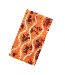 Peach Printed Chanderi Cotton Saree With Tie & Dye Motifs-CC1373