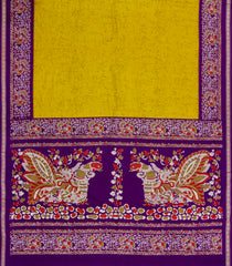 Mustard Printed Synthetics Dupion Saree With Abstract Motifs-BL5211