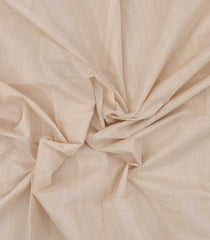 Cream Handloom Kerala Cotton Saree With Checks & Zari Border-KEC1060