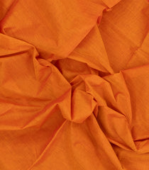 Mango Yellow Woven Chettinad Cotton Saree With Contrast Border-CN1887