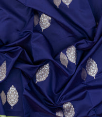 Violet Woven Blended Aura Saree With Zari Buttas & Contrast Meena Border-BL5814