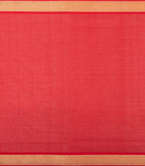 Red Handloom Soft Silk Cotton Saree With Zari Checks & Buttas-SC4585