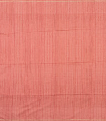 Beige Printed Synthetic Tussar Silk Saree With Peach Checks-SY0527