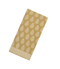 Beige Printed Jaipur Cotton Saree With Floral Motifs-JC1874