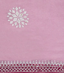 Lavender Synthetic Fendy Saree With Stone Border-BL5442