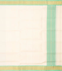 Cream Handloom Korvai Pure Silk 9 Yards Dhoti With 5 Yards Angavasthram-CD1558
