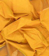 Yellow Handloom Silk Cotton Saree With Floral Buttas-SC3602