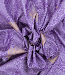 Lavender Handloom Kanchipuram Silk Saree With Floral Vine Motifs-KA14528