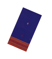 Purple Handloom Bengal Cotton Saree With Meena Buttas-BG1767