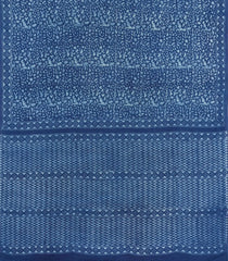 Indigo Printed Jaipur Cotton Saree With Border-JC1834
