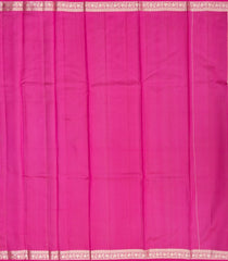 Hot Pink Woven Dupion Silk Saree With Floral Buttas-DS0526