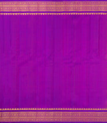 Orange Handloom Gadwal Silk Saree With Buttas & Contrast Temple Border-GA0296