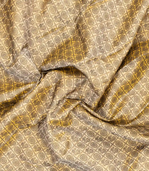 Cream Handloom Kanchipuram Silk Saree With Silk Thread Work Motifs-KA15690