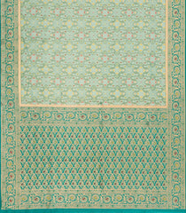 Aquamarine Woven Art Dupion Tissue Saree With Tie & Dye Motifs-BL5911