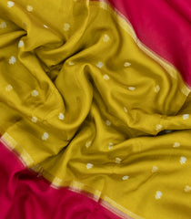 Lime Green Woven Blended Viscose With Zari Buttas-BL5561