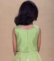 Lime Green Festive Kids Pavadai Set-PM2098