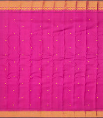 Mustard Handloom Gadwal Silk Saree With Buttas & Contrast Border-GA0161