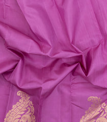Bubblegum Pink Handloom Kanchipuram Silk Saree With Annam Buttas-KA15734