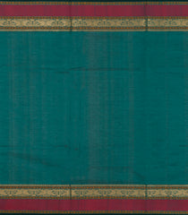 Teal Handloom Silk Cotton Saree With Buttas-SC4335