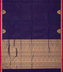 Violet Handloom Kanchi Cotton Saree With Yazhi Buttas