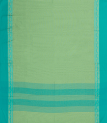 Aquamarine Woven Bengal Cotton Saree With Contrast Border-BG1729